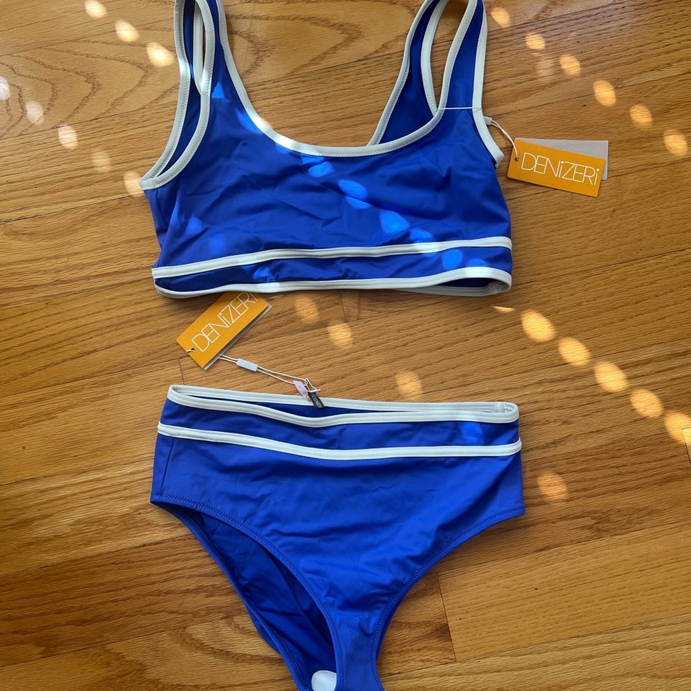 Denizeri Swim Ege Bikini in Blue Ultramarine & Avorio - NWT